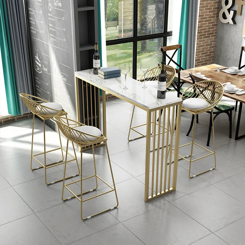 Nordic simple marble bar table household living room wall partition high table
Nordic simple marble bar table household living room wall partition high table