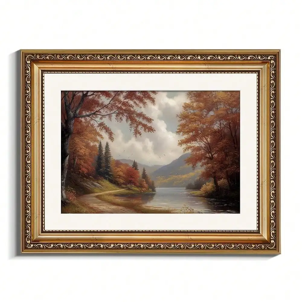 Gold Framed Landscape Wall Art, Living Room Rustic Scenery Pictures Wall Decor, Canvas Prints Artwork, Antique Picture
Gold Framed Landscape Wall Art, Living Room Rustic Scenery Pictures Wall Decor, Canvas Prints Artwork, Antique Picture