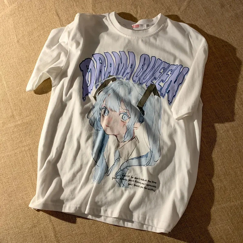 Kawaii Women T-shirts Harajuku Goth Anime Female T-shirt Fairy Grunge Tops Loose Short Sleeve Y2k Tees Clothes
Kawaii Women T-shirts Harajuku Goth Anime Female T-shirt Fairy Grunge Tops Loose Short Sleeve Y2k Tees Clothes