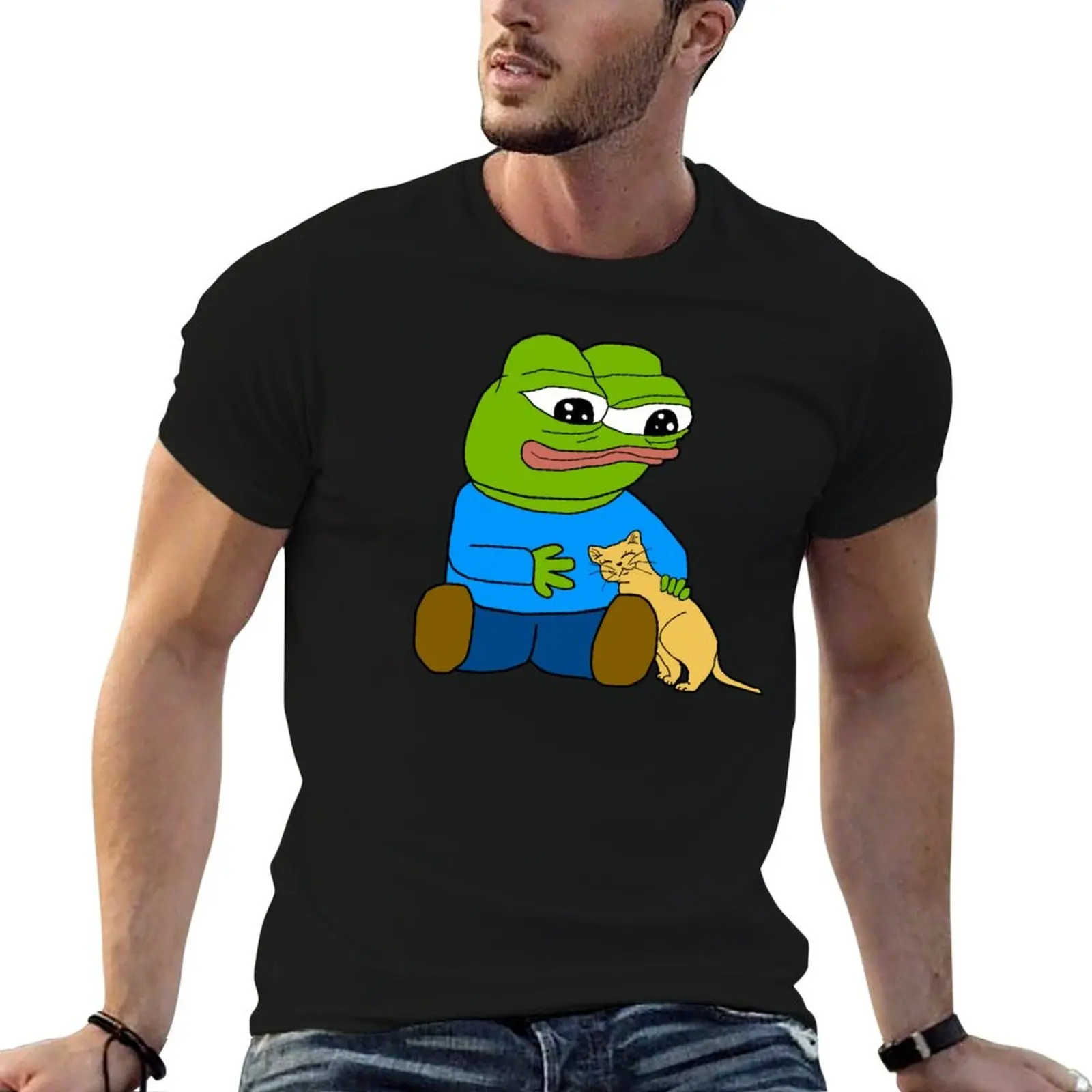 Pepe With Cat T-Shirt man t shirts for men man t shirt cotton high quality t shirts for man cotton funny T-shirt
Pepe With Cat T-Shirt man t shirts for men man t shirt cotton high quality t shirts for man cotton funny T-shirt