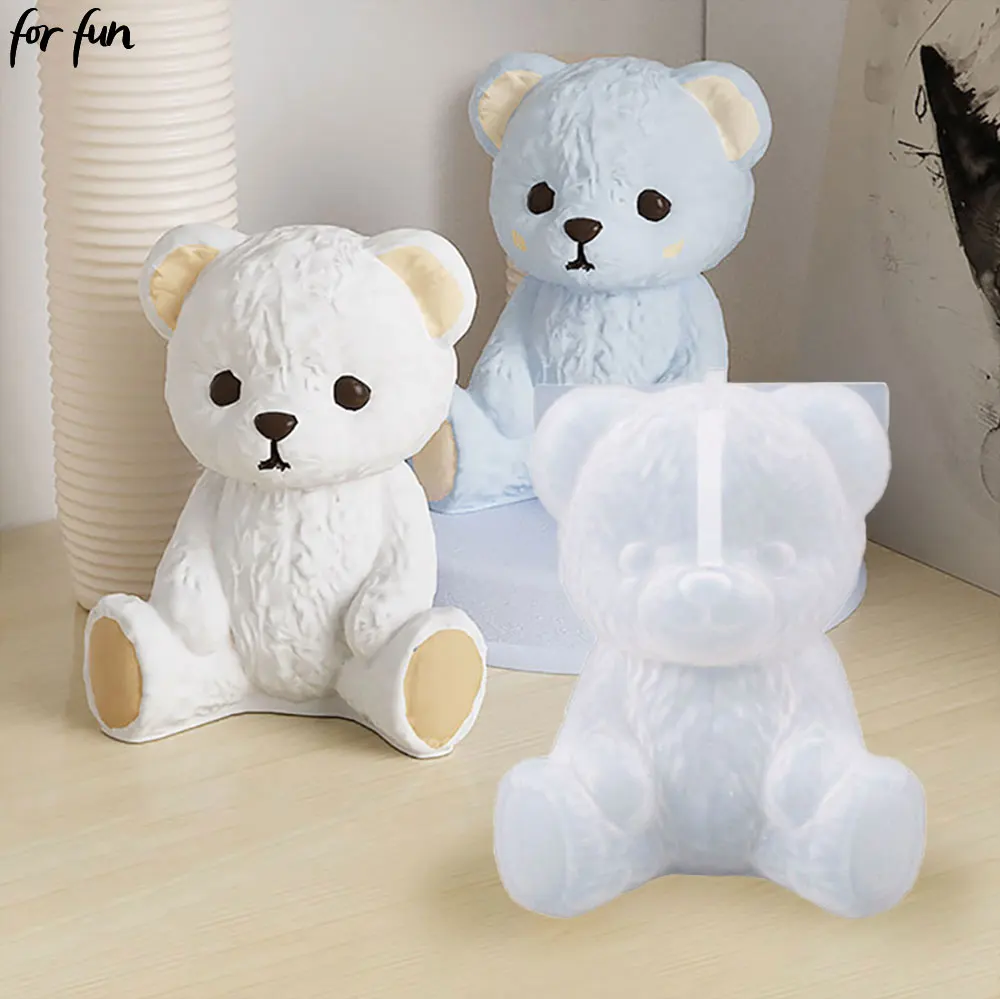 For Fun 3D Smiling Teddy Bear Silicone Candle Molds Crystal Resin Mold Plaster Making Kit Handmade Ice Cube Mold Home Decor Gift
For Fun 3D Smiling Teddy Bear Silicone Candle Molds Crystal Resin Mold Plaster Making Kit Handmade Ice Cube Mold Home Decor Gift