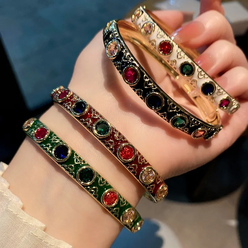 1Pcs Fashion Jewelry 18K Copper Gold Plated Colorful Zirconium Bracelet Birthday Wedding Party Trend Jewelry Women Bracelet Gift
1Pcs Fashion Jewelry 18K Copper Gold Plated Colorful Zirconium Bracelet Birthday Wedding Party Trend Jewelry Women Bracelet Gift