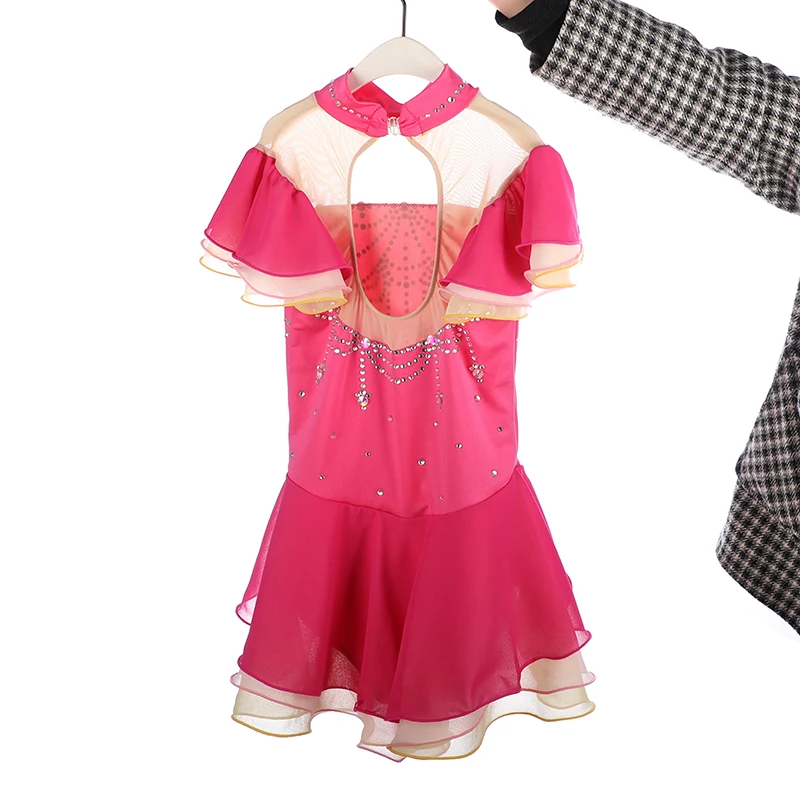 Women's Skirt Children's Gymnastics Performance Figure Skating Competition Training Dress Pink Short Sleeved Clothing
Women's Skirt Children's Gymnastics Performance Figure Skating Competition Training Dress Pink Short Sleeved Clothing