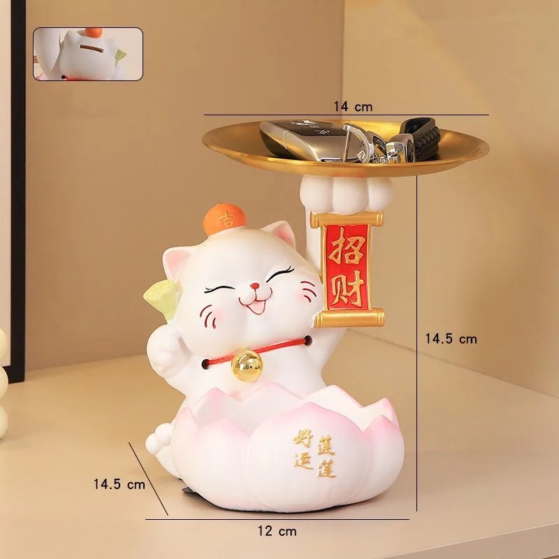 Lucky Cat Resin Storage Ornaments, Home Decoration, Living Room Decoration, Feng Shui Lotus, Maneki Neko Statue, Gift, 5.7 Inch
Lucky Cat Resin Storage Ornaments, Home Decoration, Living Room Decoration, Feng Shui Lotus, Maneki Neko Statue, Gift, 5.7 Inch