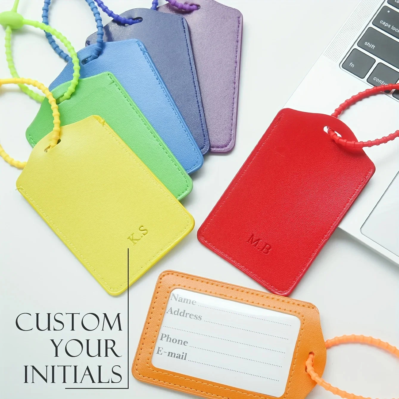 1PC Custom Initials Colorful Luggage Tag for Suitcases Rainbow Colors Luggage Tags with Name Card Vegan Leather Tag
1PC Custom Initials Colorful Luggage Tag for Suitcases Rainbow Colors Luggage Tags with Name Card Vegan Leather Tag