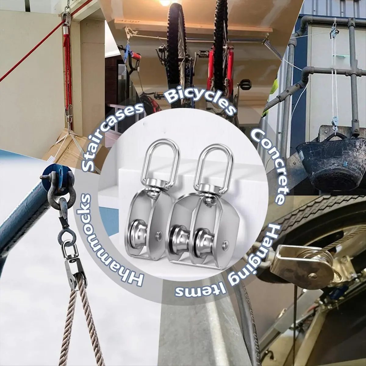 A013 Pulley 304 Stainless Steel Single Pulley Block M20 Small Heavy Duty Swivel Bearing Pulley System for Rigging,5Pack
A013 Pulley 304 Stainless Steel Single Pulley Block M20 Small Heavy Duty Swivel Bearing Pulley System for Rigging,5Pack