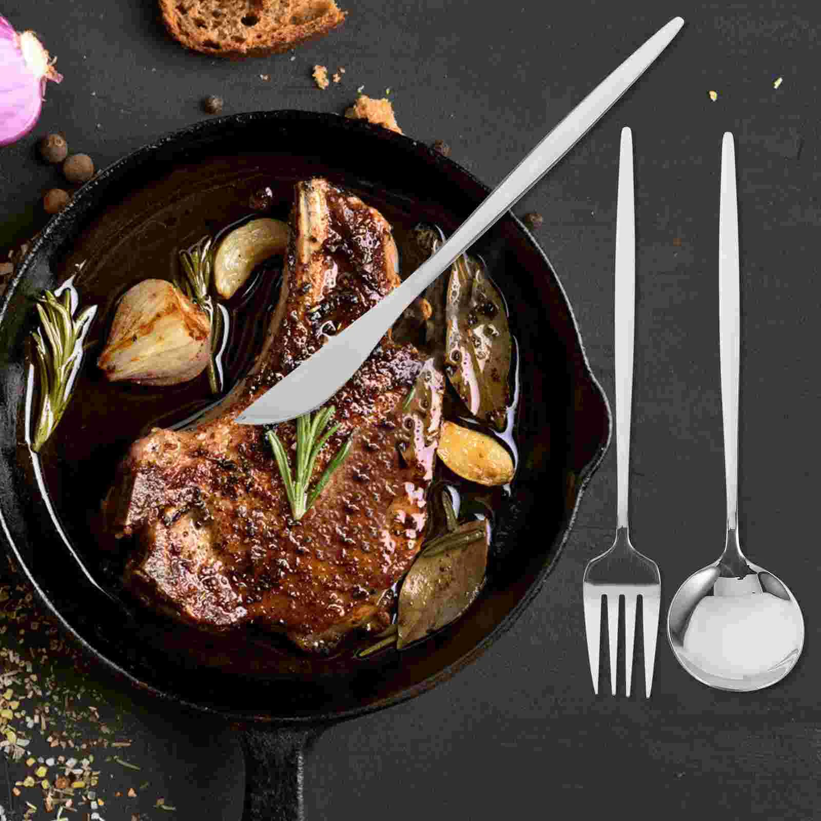 Fork and Spoon Set Portable Flatware Steak Tableware Cutlery Western Food Manual Dinnerware Kit
Fork and Spoon Set Portable Flatware Steak Tableware Cutlery Western Food Manual Dinnerware Kit