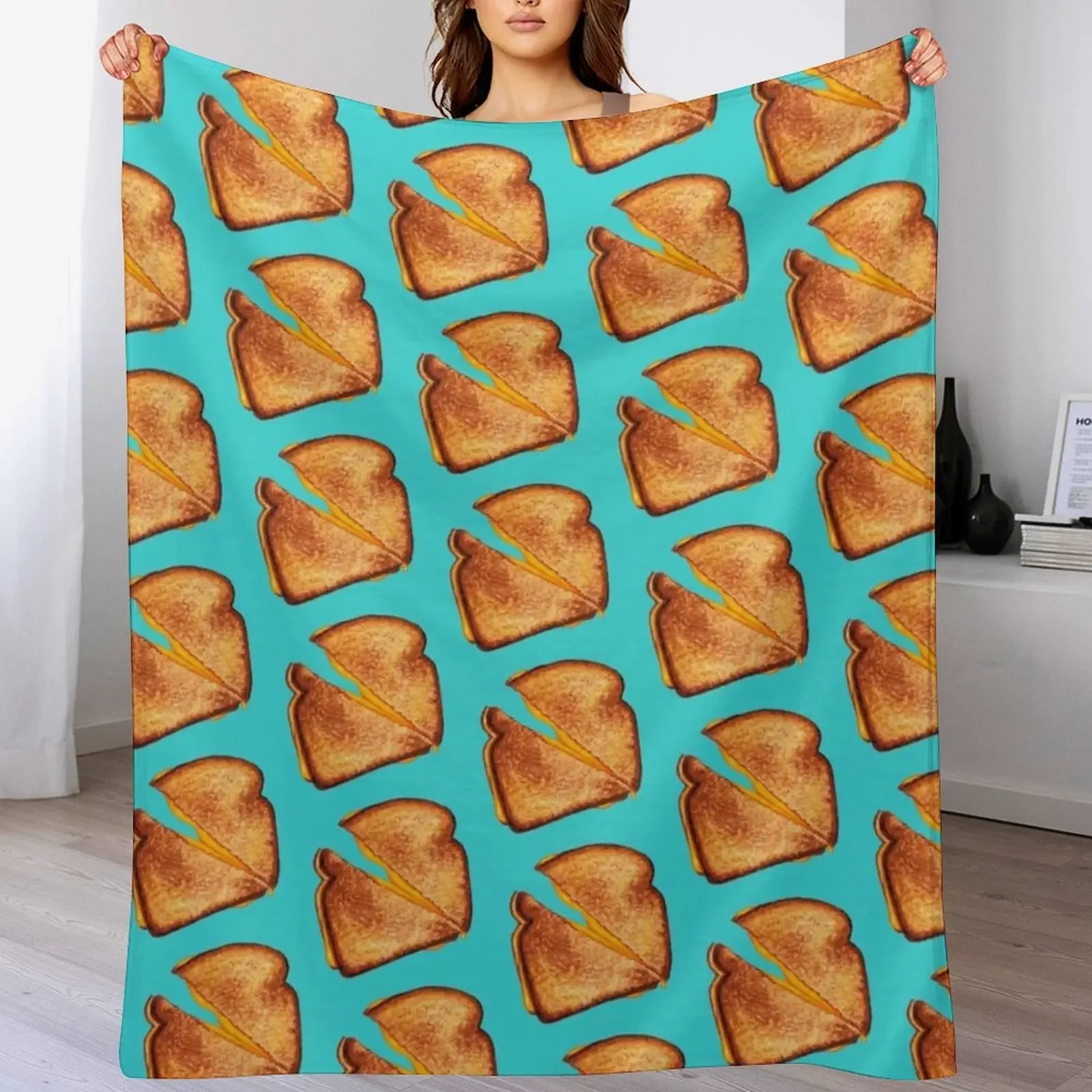 Grilled Cheese Sandwich Pattern - Blue Throw Blanket Soft Home Decor Blanket for Couch Bedroom
Grilled Cheese Sandwich Pattern - Blue Throw Blanket Soft Home Decor Blanket for Couch Bedroom