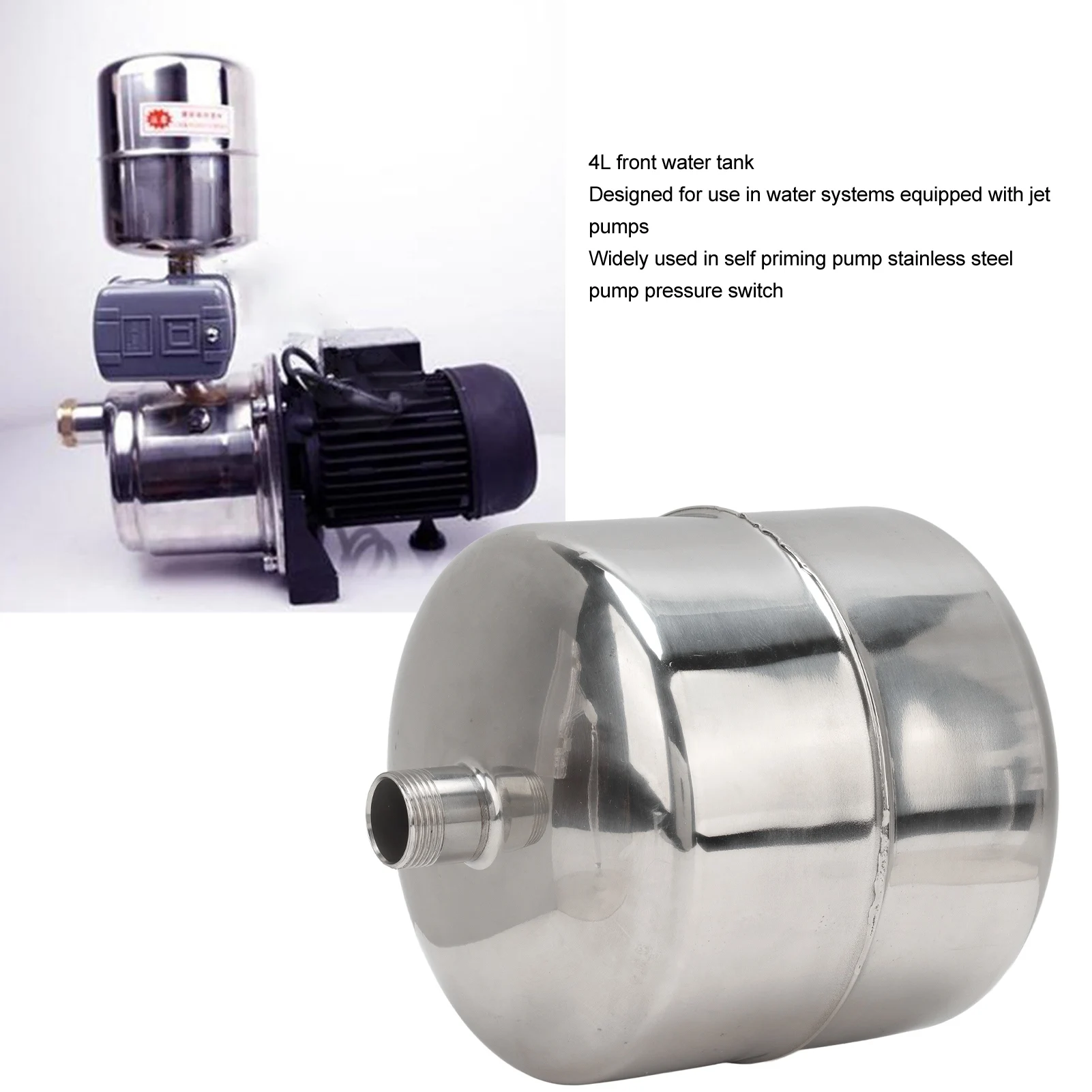Реле давления насоса, резервуар 4 л, коррозионностойкие аксессуары для дома из нержавеющей стали, 4 л
Реле давления насоса, резервуар 4 л, коррозионностойкие аксессуары для дома из нержавеющей стали, 4 л