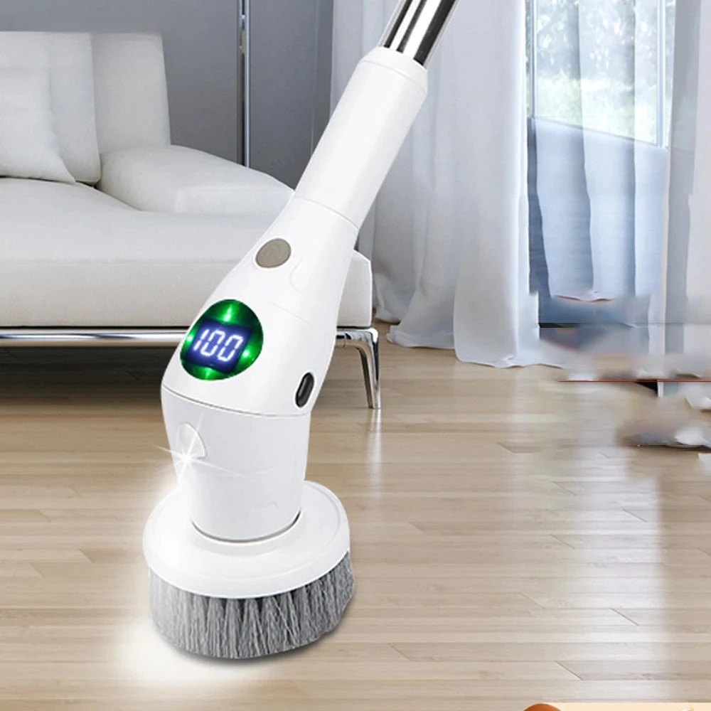 L # Multifunctional Electric Cleaning Brush Bathroom Kitchen Brush Cleaning With LED NightLight Rotatable Household Brush 8-in
L # Multifunctional Electric Cleaning Brush Bathroom Kitchen Brush Cleaning With LED NightLight Rotatable Household Brush 8-in