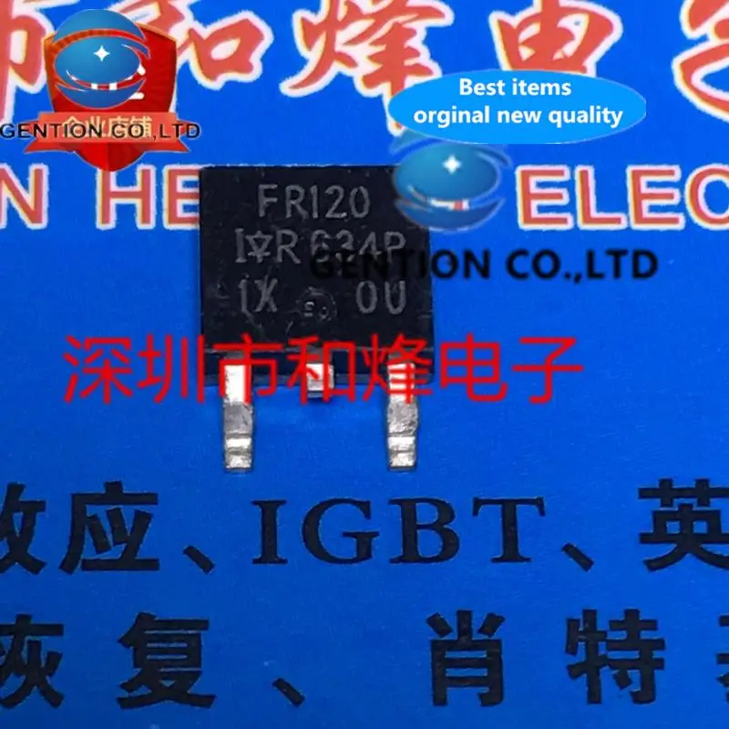 10 шт. IRFR120 FR120 TO-252 100 В 8,4 А в розетке 100% новый и оригинальный
10 шт. IRFR120 FR120 TO-252 100 В 8,4 А в розетке 100% новый и оригинальный