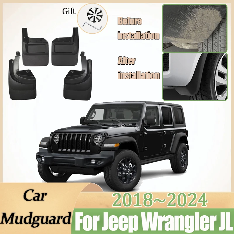 Автомобильные брызговики для Jeep Wrangler JL 2018 ~ 2023 2024, передний брызговик, брызговик, защита заднего колеса, автоаксессуары
Автомобильные брызговики для Jeep Wrangler JL 2018 ~ 2023 2024, передний брызговик, брызговик, защита заднего колеса, автоаксессуары