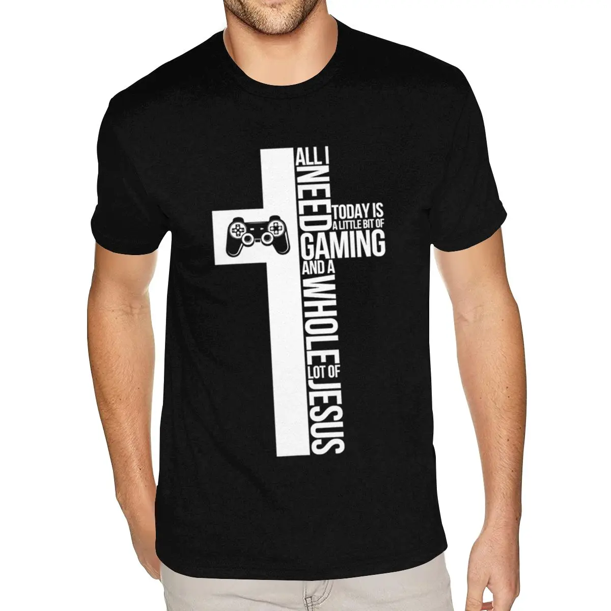 Printed Gaming Video Gamer Christian Video Tees Shirt for Men Custom Short Sleeves Heavy Cotton Black Crew Tee
Printed Gaming Video Gamer Christian Video Tees Shirt for Men Custom Short Sleeves Heavy Cotton Black Crew Tee