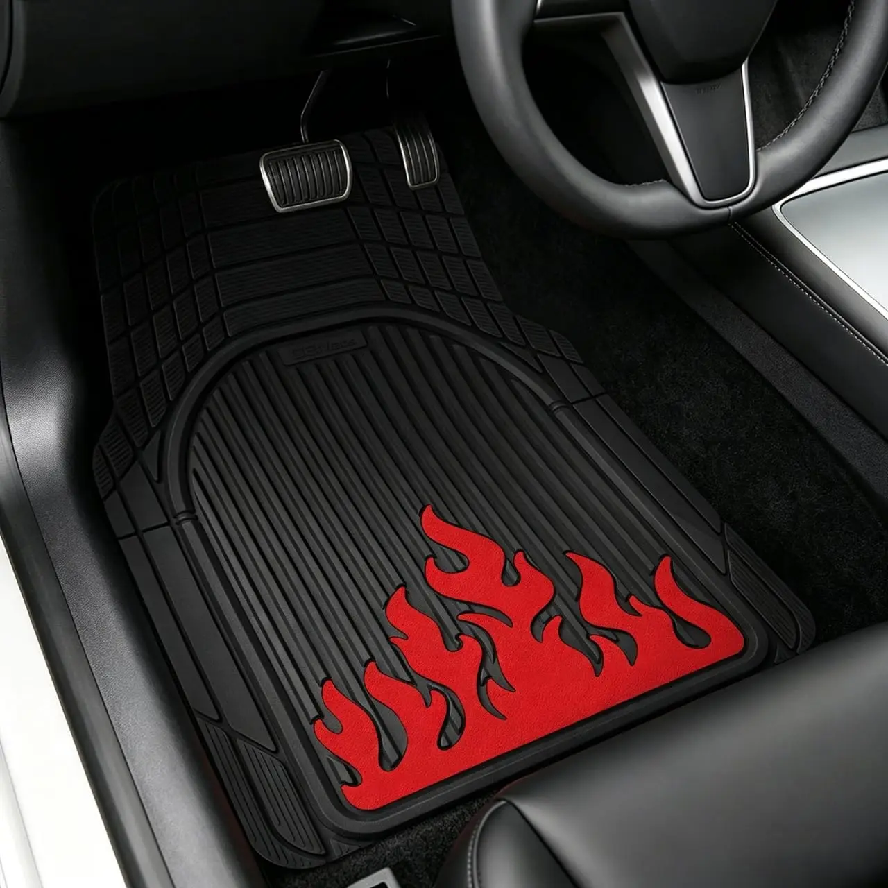 4-Piece Flame Design Heavy Duty Rubber Car Mats, Deep Waterproof Floor Mat Set for SUV Sedan Truck
4-Piece Flame Design Heavy Duty Rubber Car Mats, Deep Waterproof Floor Mat Set for SUV Sedan Truck