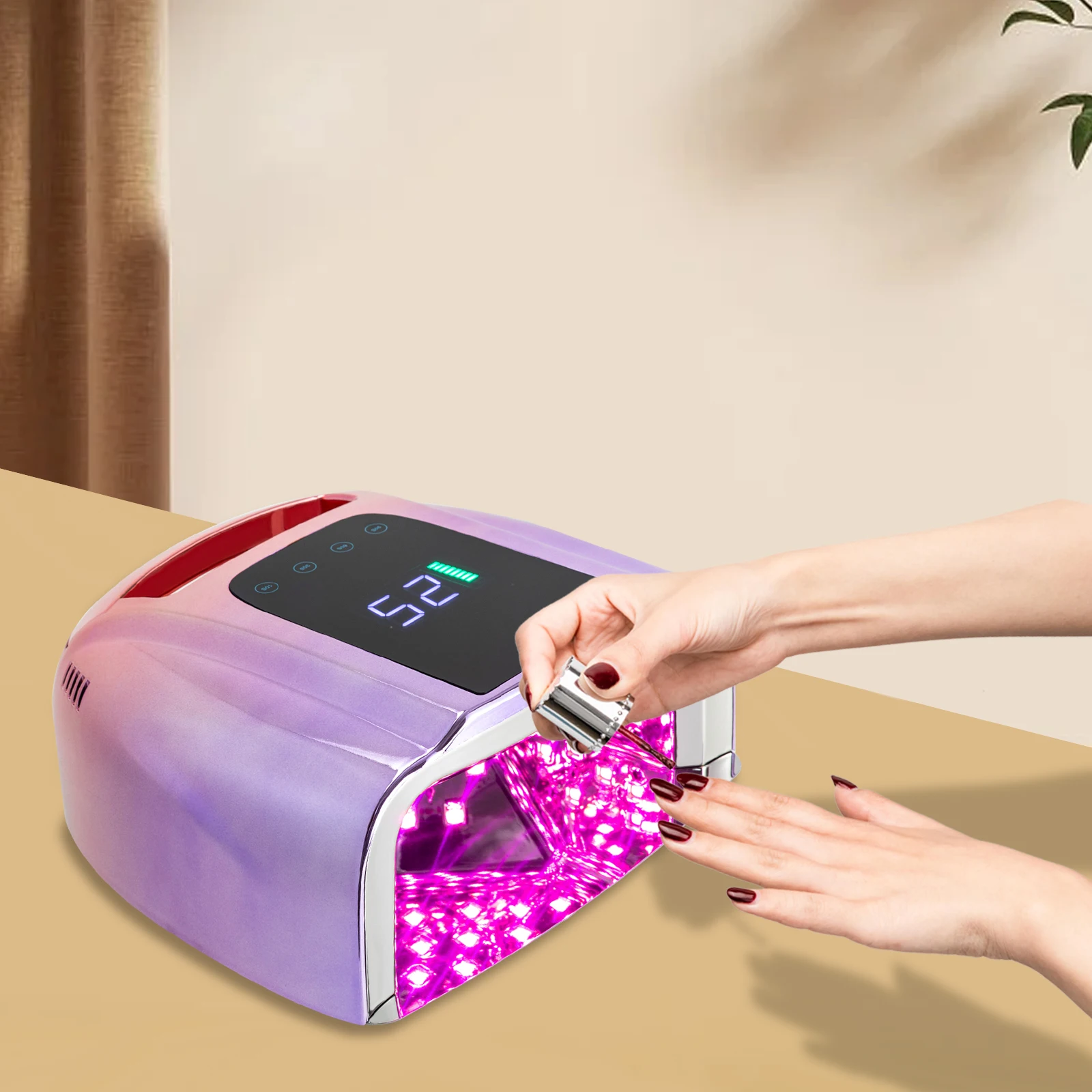 УФ-лампа для ногтей, 96 Вт, 15600 мАч, перезаряжаемая, с 4 режимами таймера, для домашнего маникюра и салонов красоты, для самостоятельного маникюра.
УФ-лампа для ногтей, 96 Вт, 15600 мАч, перезаряжаемая, с 4 режимами таймера, для домашнего маникюра и салонов красоты, для самостоятельного маникюра.