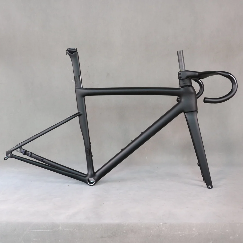 Full Carbon Fiber HMC T1000 Road Bike Frame Internal Routing Cable Lines Disc Brake With Integrated Handlebar SL8 Model OEM Logo
Full Carbon Fiber HMC T1000 Road Bike Frame Internal Routing Cable Lines Disc Brake With Integrated Handlebar SL8 Model OEM Logo