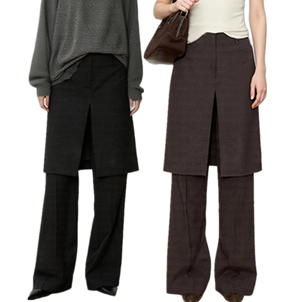 Jenny&Dave Minimalist Cuteore Women's Clothing Autumn Winter Fake Two Piece Skirt Pants Straight Women's Pants Wool Pants
Jenny&Dave Minimalist Cuteore Women's Clothing Autumn Winter Fake Two Piece Skirt Pants Straight Women's Pants Wool Pants