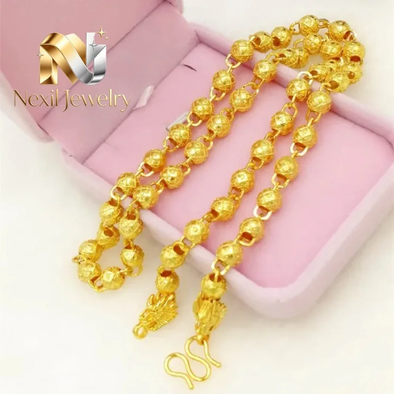Nexil Jewelry Nexil Jewelry Hollow Matte Bead Dragon Men's 24K Gold AU999 Necklace - Smooth fit, high-end gold, protective me
Nexil Jewelry Nexil Jewelry Hollow Matte Bead Dragon Men's 24K Gold AU999 Necklace - Smooth fit, high-end gold, protective me