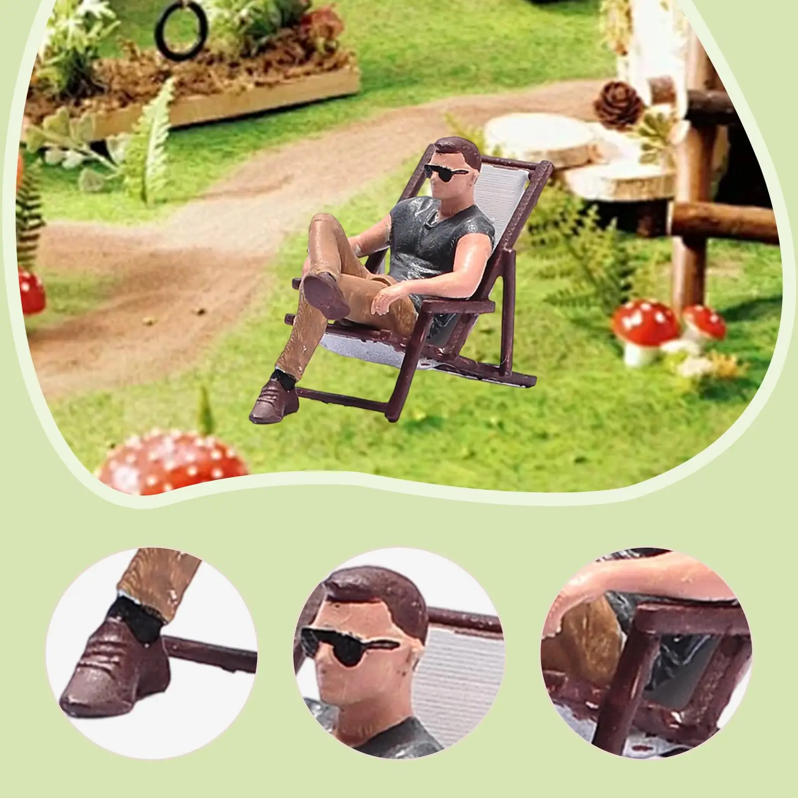 1/64 Miniature Figure Man Sitting in A Lounge Chair Miniature Scene Figure Mini People Figurine for Crafts Decor
1/64 Miniature Figure Man Sitting in A Lounge Chair Miniature Scene Figure Mini People Figurine for Crafts Decor