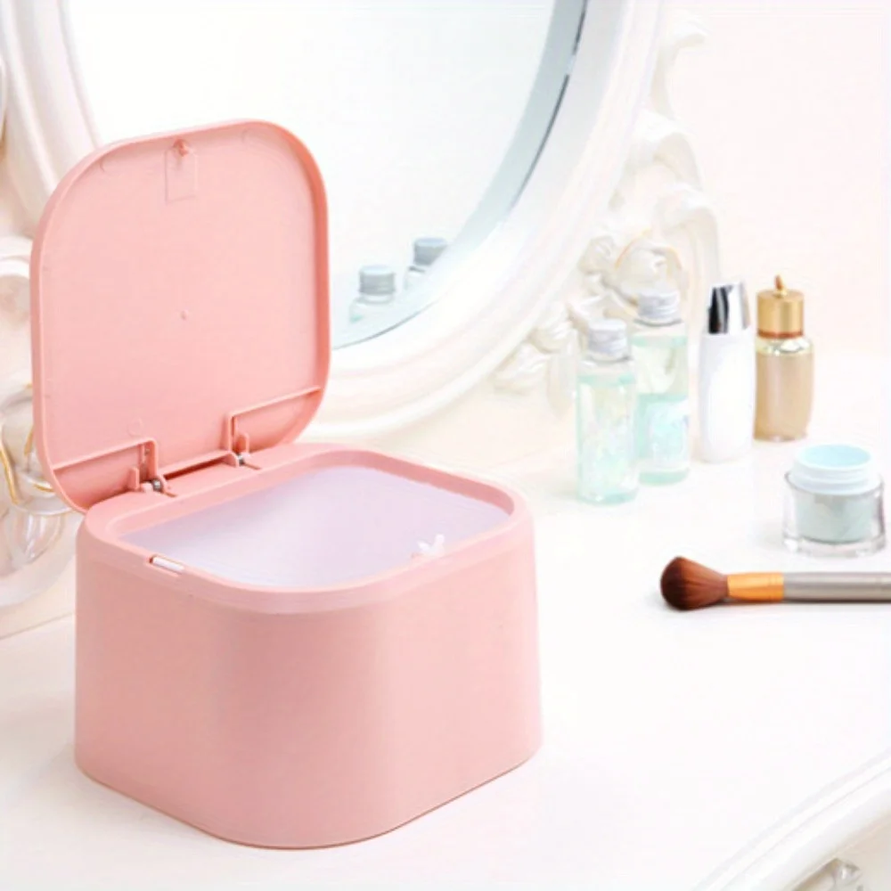 1pc Desktop Press Type -up Lid Trash Can, Small Living Room Table Mini Desk Trash Can
1pc Desktop Press Type -up Lid Trash Can, Small Living Room Table Mini Desk Trash Can