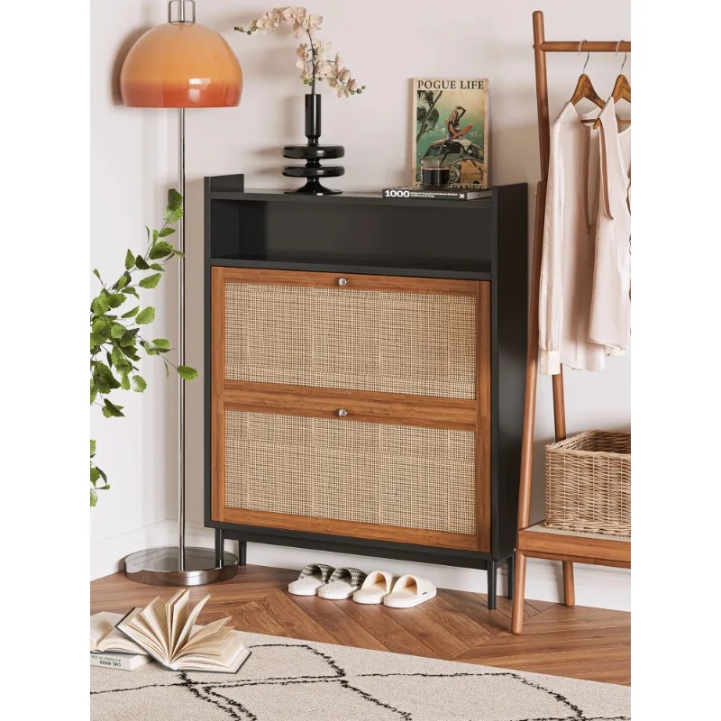 Japanese-style simple solid wood rattan shoe cabinet, home door entry locker, narrow storage cabinet shoe rack
Japanese-style simple solid wood rattan shoe cabinet, home door entry locker, narrow storage cabinet shoe rack