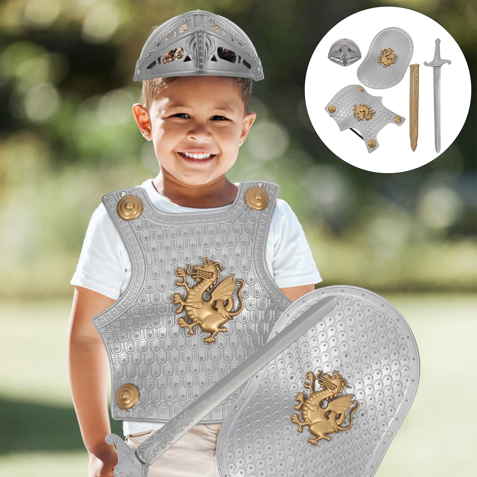 Set Kids Boys Play Costume Toy Soft Durable Plastic Halloween Accessory Breastplate Shield Child Role Props
Set Kids Boys Play Costume Toy Soft Durable Plastic Halloween Accessory Breastplate Shield Child Role Props