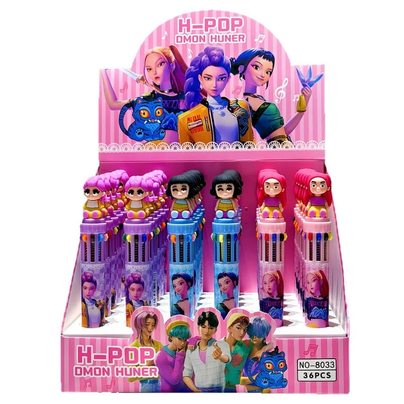 36pcs Cartoon Anime K-Pop Demon Hunters 10 Colors Ballpoint Pen Cute Gel Pen Student Supplies Stationery Wholesale
36pcs Cartoon Anime K-Pop Demon Hunters 10 Colors Ballpoint Pen Cute Gel Pen Student Supplies Stationery Wholesale