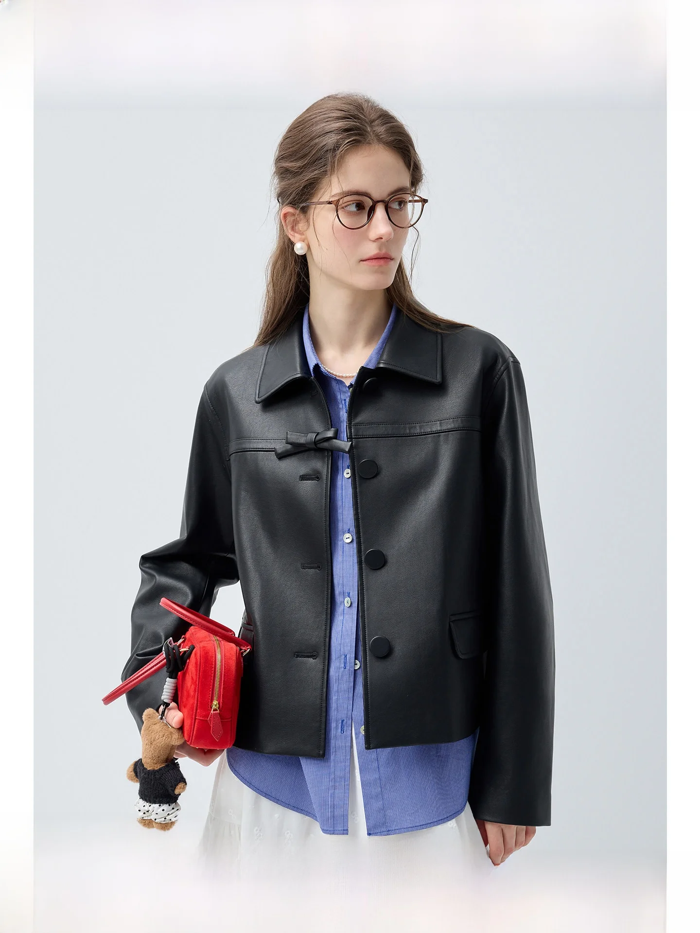 Rui plus Size Women's Korean Sle Leather Jaet Versatile Spring New Arrival for Plump Mm Casual Long Sve Coat
Rui plus Size Women's Korean Sle Leather Jaet Versatile Spring New Arrival for Plump Mm Casual Long Sve Coat