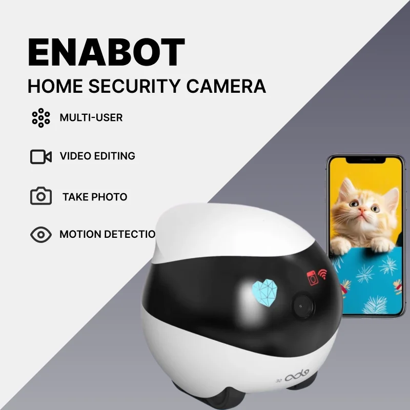 Enabot EBO SE 1080P Wireless Indoor Security Camera | Night Vision,Two-Way Audio,APP Control,Suitable for Pets/Elderly/Babies
Enabot EBO SE 1080P Wireless Indoor Security Camera | Night Vision,Two-Way Audio,APP Control,Suitable for Pets/Elderly/Babies