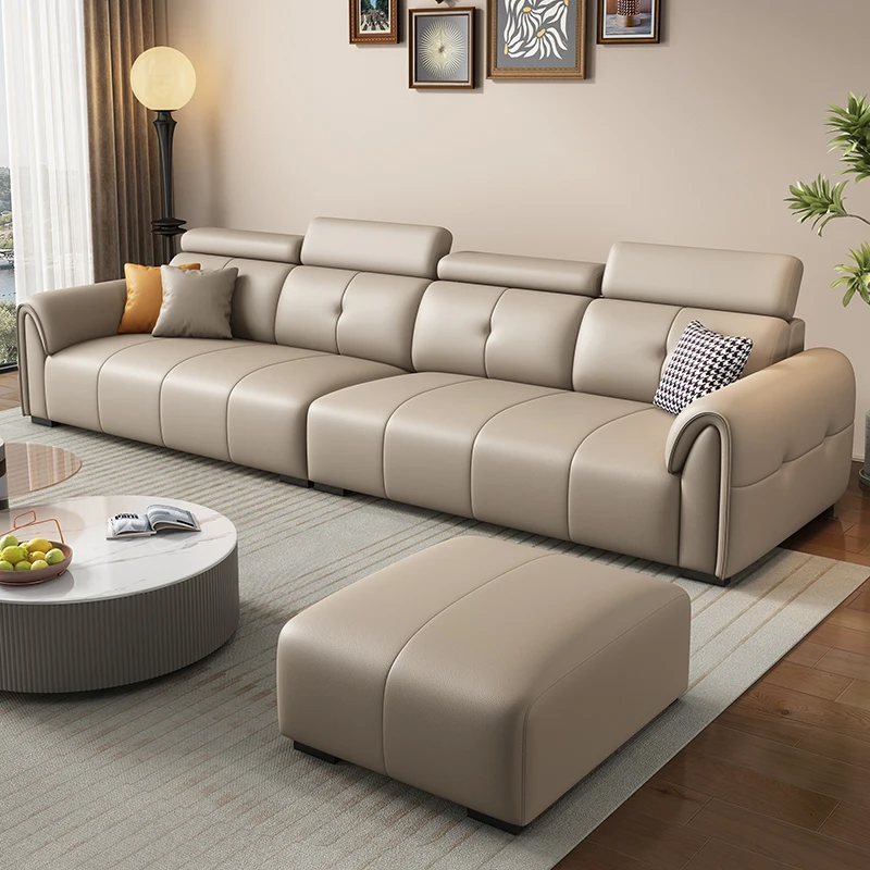 Italian minimalist leather sofa combination modern simple living room size apartment high-end straight
Italian minimalist leather sofa combination modern simple living room size apartment high-end straight