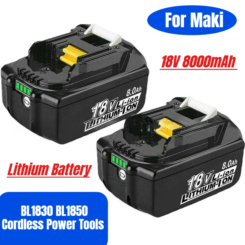 18V 8000mAh Lithium Battery Pack for Maki BL1830 BL1850 Cordless Power Tools
18V 8000mAh Lithium Battery Pack for Maki BL1830 BL1850 Cordless Power Tools