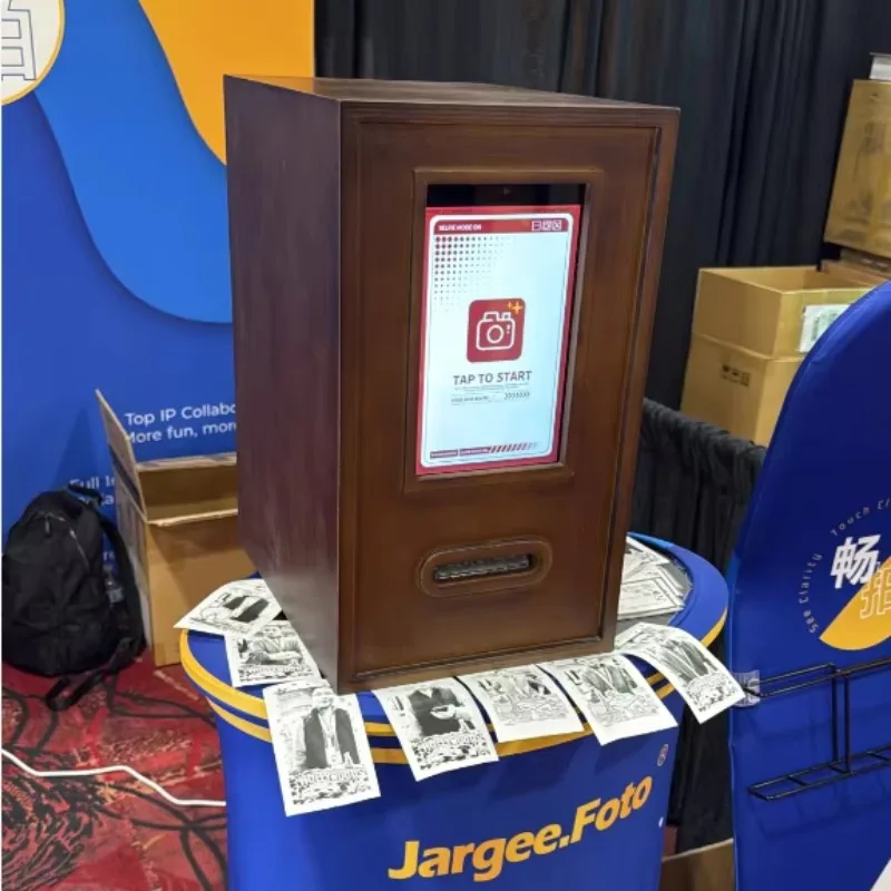 Custom high-quality wooden photo booth with printer and camera receipt for DSLR-compatible stores
Custom high-quality wooden photo booth with printer and camera receipt for DSLR-compatible stores