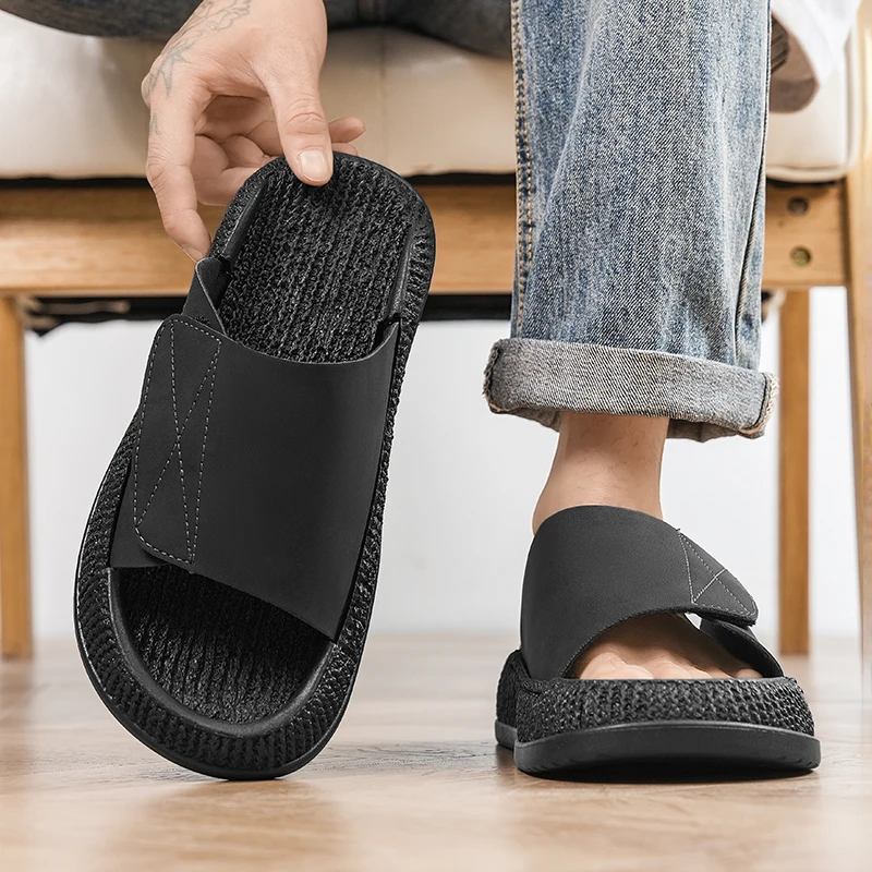 Men's Summer Casual Anti-Slip Breathable Beach Slippers Wear-Resistant Soft Bottom Outdoor Slippers Comfortable EVA Insole
Men's Summer Casual Anti-Slip Breathable Beach Slippers Wear-Resistant Soft Bottom Outdoor Slippers Comfortable EVA Insole