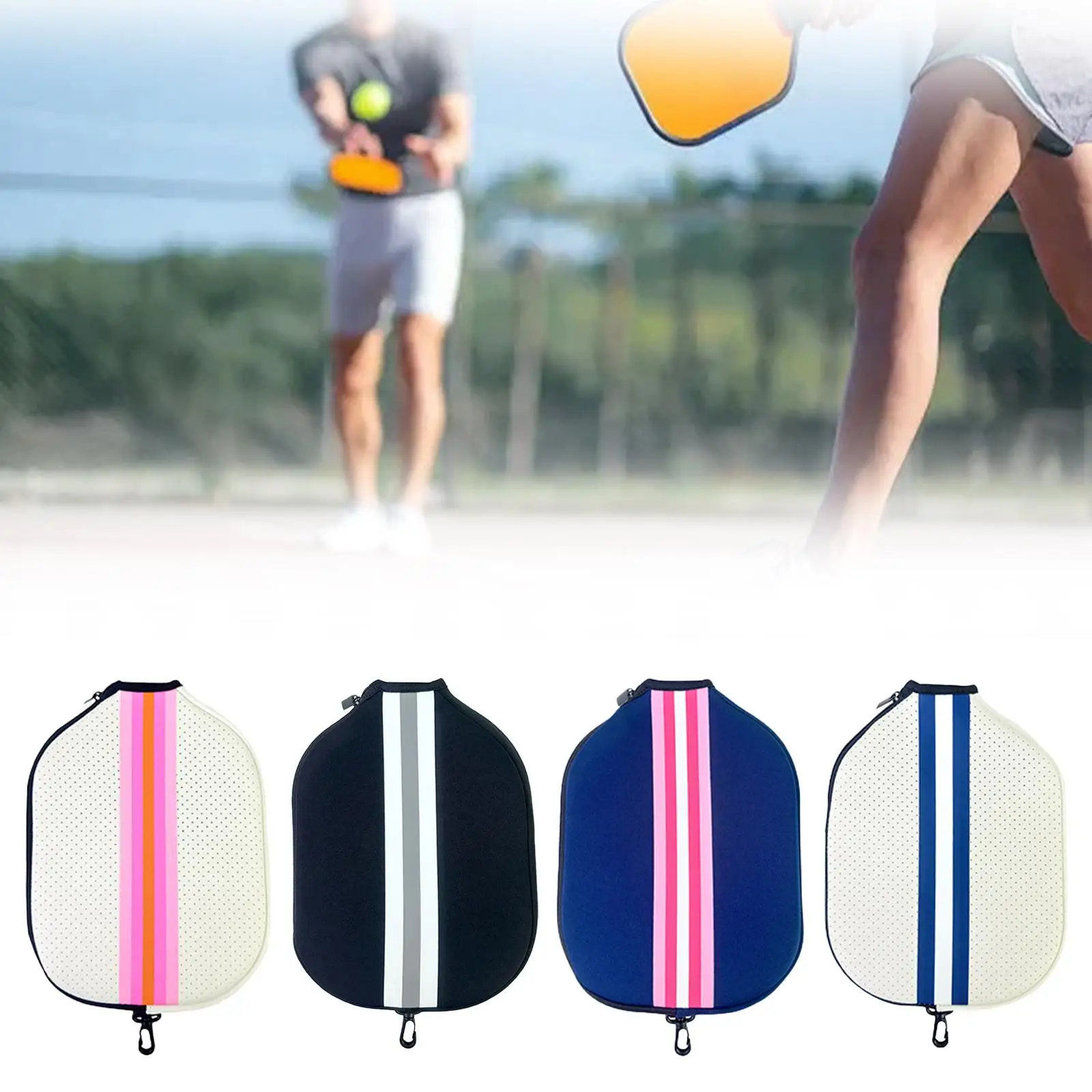 Чехол для весла Pickleball, водонепроницаемый неопреновый чехол для ракетки на молнии для занятий спортом на открытом воздухе, тренировок, игр 
Чехол для весла Pickleball, водонепроницаемый неопреновый чехол для ракетки на молнии для занятий спортом на открытом воздухе, тренировок, игр