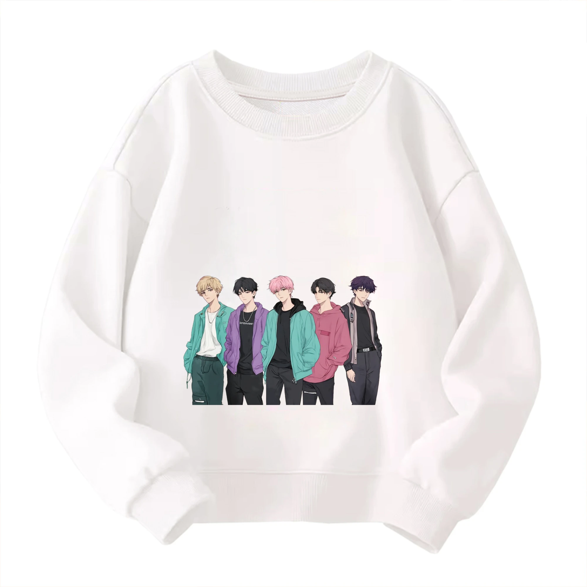 Детский хлопковый свитшот в стиле аниме для мальчиков с пятью персонажами для мальчиков и девочек, модный японский поп-стиль
Детский хлопковый свитшот в стиле аниме для мальчиков с пятью персонажами для мальчиков и девочек, модный японский поп-стиль 