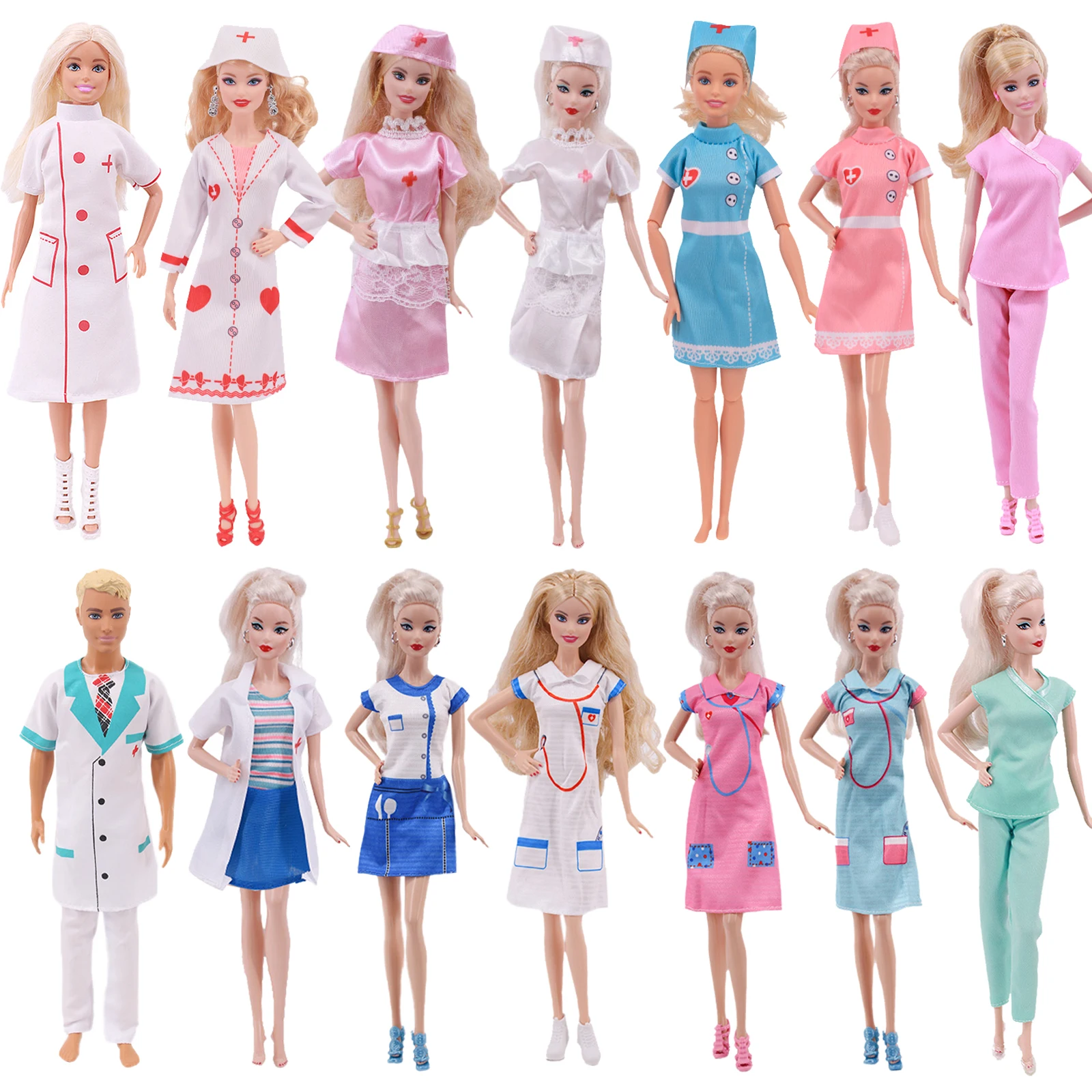 Barbies&Kens Dolls clothes Accessories Daily uniforms of doctors and nurses Skirt Daily Casual Wear Barbies Medical Cosplay Prop
Barbies&Kens Dolls clothes Accessories Daily uniforms of doctors and nurses Skirt Daily Casual Wear Barbies Medical Cosplay Prop