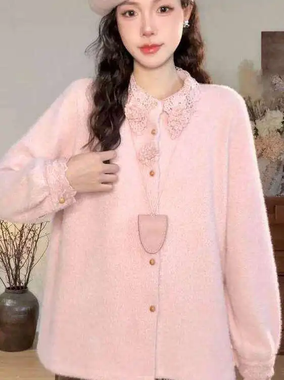 plus Size Women's Gentle Style Long Sleeve Collared Shirt Korean Fashion Loose Fit Slimming Top Spring Season Versatile Loose
plus Size Women's Gentle Style Long Sleeve Collared Shirt Korean Fashion Loose Fit Slimming Top Spring Season Versatile Loose