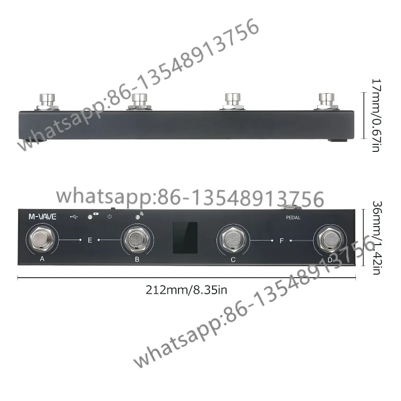 M-VAVE MIDI-контроллер BT перезаряжаемая 4-кнопочная педаль управления через приложение с системой беспроводной передачи
M-VAVE MIDI-контроллер BT перезаряжаемая 4-кнопочная педаль управления через приложение с системой беспроводной передачи