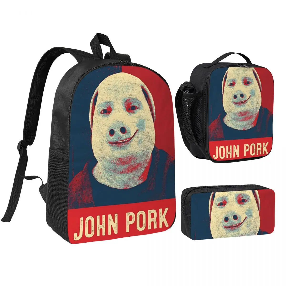 John Pork Is Calling Backpack Boys Girls BookBag School Bag Shoulder Bags 3ps Insulated Lunch Bag Pencil Case
John Pork Is Calling Backpack Boys Girls BookBag School Bag Shoulder Bags 3ps Insulated Lunch Bag Pencil Case