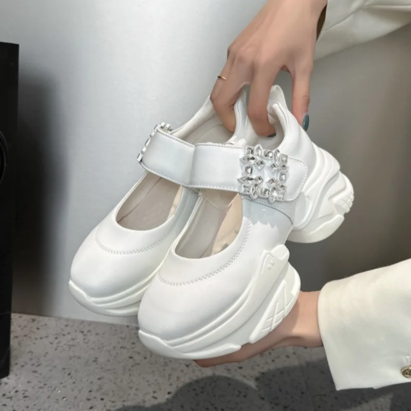 Women's Mary Jane Shoes Exquisite Genuine Leather Casual Shoes for Woman Fashion Chunky Sneakers Designer Shoes Zapatos De Mujer
Women's Mary Jane Shoes Exquisite Genuine Leather Casual Shoes for Woman Fashion Chunky Sneakers Designer Shoes Zapatos De Mujer