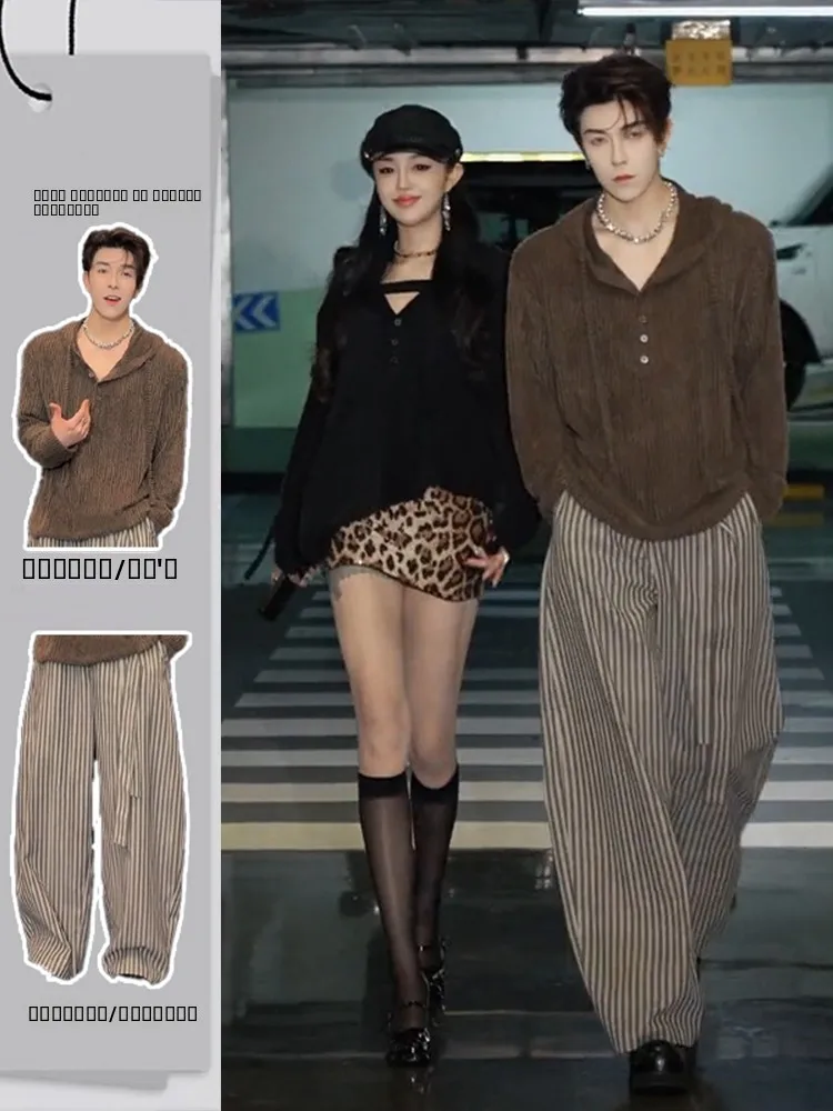 Men's Stripe Knitted Pants Set Loose Fit Comfortable Autumn Wear Casual Sle Zipper Closure Busin Casual Geometry Pattern
Men's Stripe Knitted Pants Set Loose Fit Comfortable Autumn Wear Casual Sle Zipper Closure Busin Casual Geometry Pattern