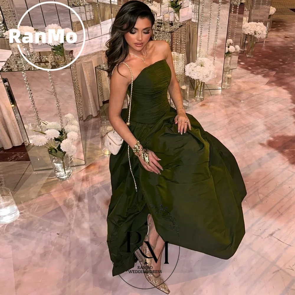 Ranmo Customized Strapless Prom Dresses Sleeveless Floor Length Back Zipper Pleated Party Dresses Side Split Evening Dresses
Ranmo Customized Strapless Prom Dresses Sleeveless Floor Length Back Zipper Pleated Party Dresses Side Split Evening Dresses