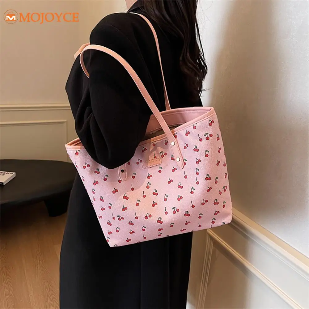 Women Shoulder Bag PU Cherry Printing Tote Handbag Chic Bow Hobo Bags Large Stylish Capacity Underarm Pouch Simple Shopping Pack
Women Shoulder Bag PU Cherry Printing Tote Handbag Chic Bow Hobo Bags Large Stylish Capacity Underarm Pouch Simple Shopping Pack