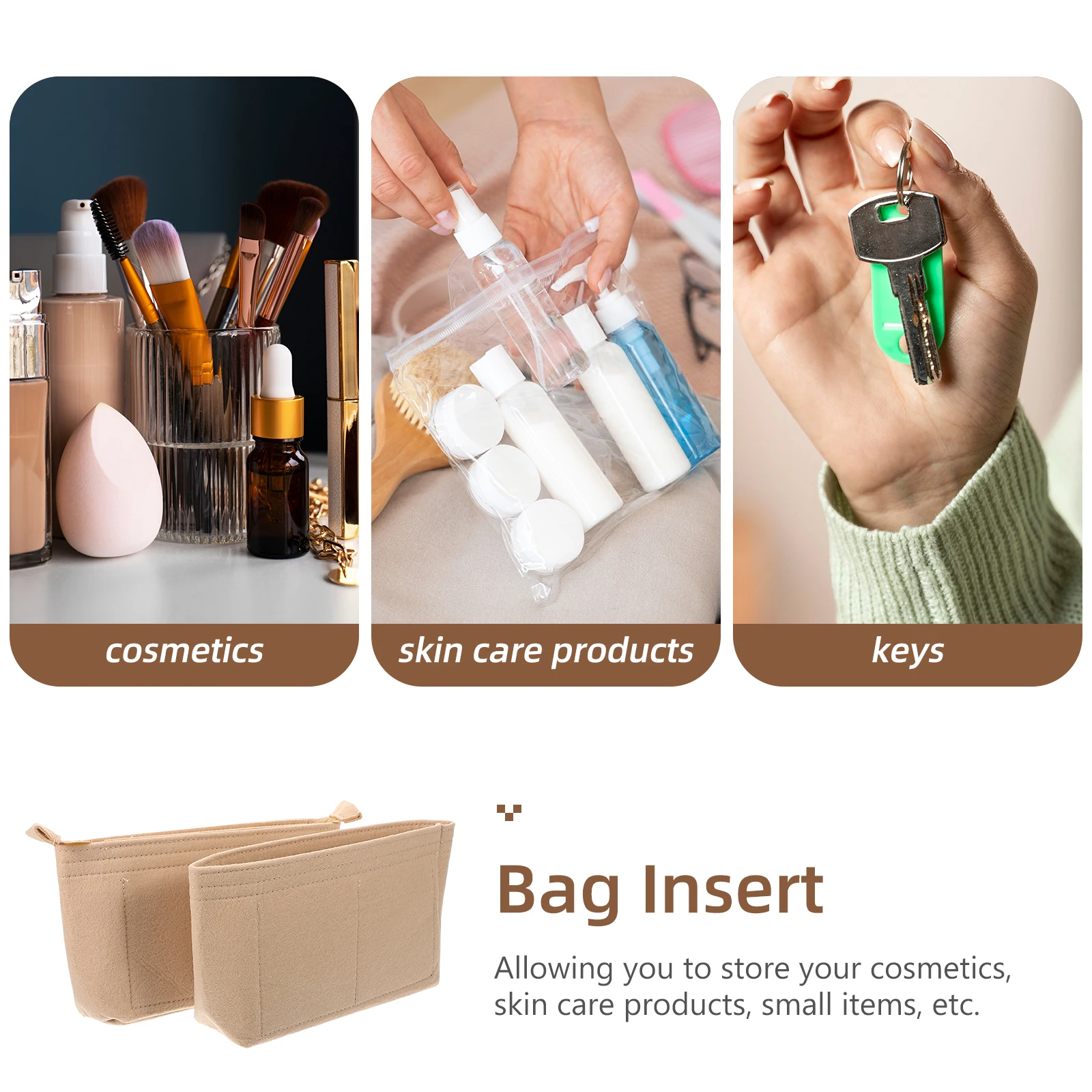 2pcs Purse Inserts Felt Small Lightweight Tote Bag Organizer Insert For Handbags Storage Bag Insert Organizer Large
2pcs Purse Inserts Felt Small Lightweight Tote Bag Organizer Insert For Handbags Storage Bag Insert Organizer Large