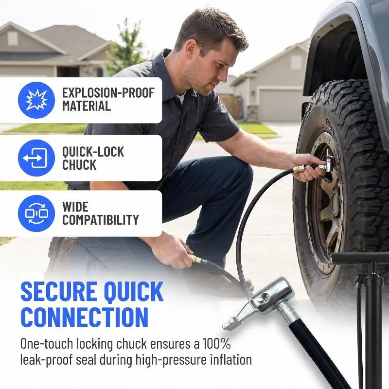 Heavy Duty Car Tire Air Extension Hose Motorcycle Tyre Inflation Adapter Tube for Effortless Air Filling Maintenance Tool
Heavy Duty Car Tire Air Extension Hose Motorcycle Tyre Inflation Adapter Tube for Effortless Air Filling Maintenance Tool