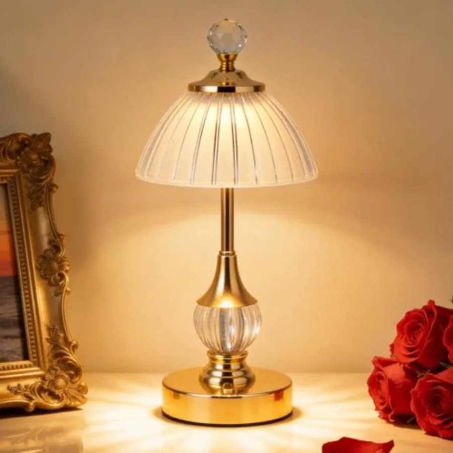 Vintage Gold Crystal Rechargeable Lamp Cordless, LED Touch Battery Operated Table Lamp, 3 Colors Dimmable Portable, Modern Home
Vintage Gold Crystal Rechargeable Lamp Cordless, LED Touch Battery Operated Table Lamp, 3 Colors Dimmable Portable, Modern Home