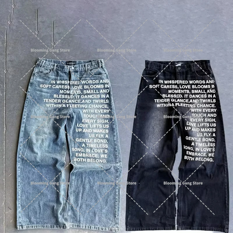 New American Patterned Letter Jeans Fashion Street Clothing Y2K Men Jeans Retro Gothic Harajuku Hip Hop Casual Wide Leg Jeans
New American Patterned Letter Jeans Fashion Street Clothing Y2K Men Jeans Retro Gothic Harajuku Hip Hop Casual Wide Leg Jeans