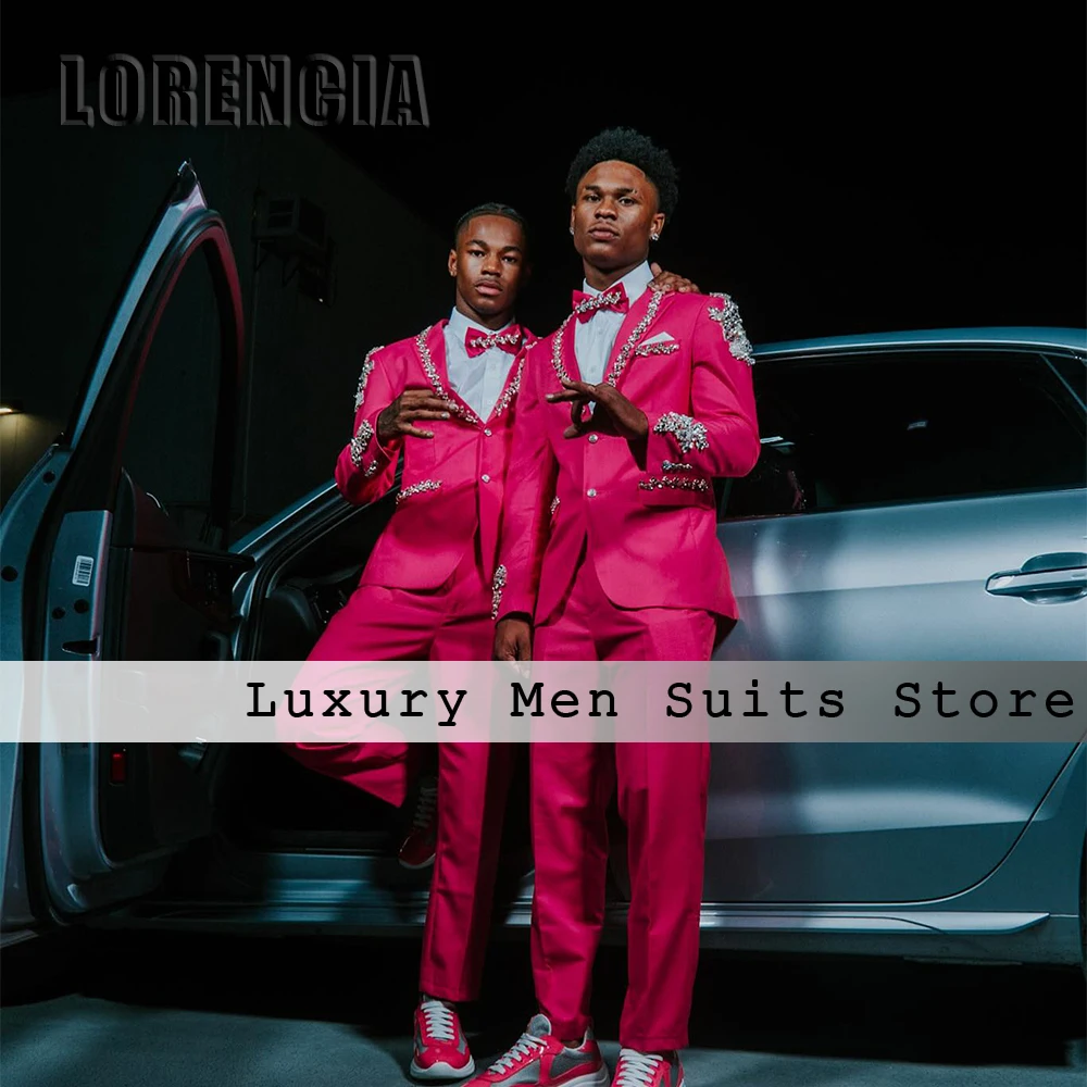 Casual Diamond Suits for Male 2 Pieces Shawl Collar Wedding Party Tuxedos Customized Blazer Pants abiti uomo estivi eleganti
Casual Diamond Suits for Male 2 Pieces Shawl Collar Wedding Party Tuxedos Customized Blazer Pants abiti uomo estivi eleganti