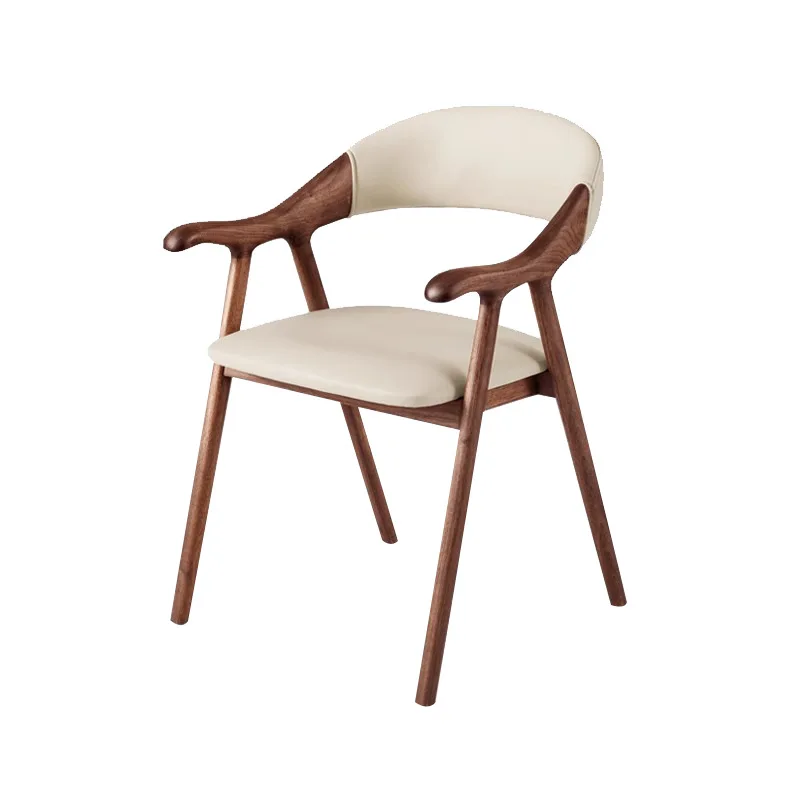 North American Black Walnut Log, Full Leather Backrest Casual Chair
North American Black Walnut Log, Full Leather Backrest Casual Chair