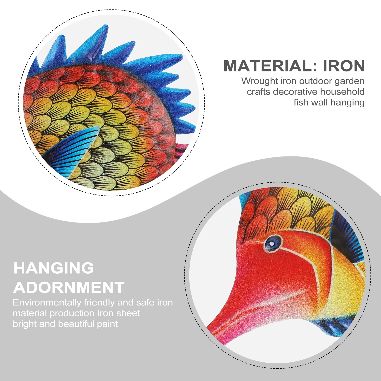 Fish Wall Hanging Decor Metal Fish Shape Bright Color Premium Material Home Garden Shop Hotel Bar Decoration
Fish Wall Hanging Decor Metal Fish Shape Bright Color Premium Material Home Garden Shop Hotel Bar Decoration